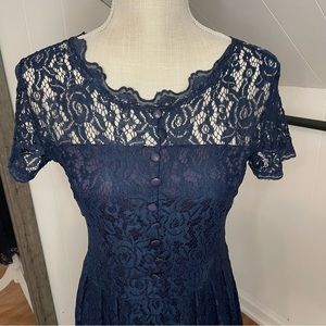 Vintage Style Floral Lace Dress